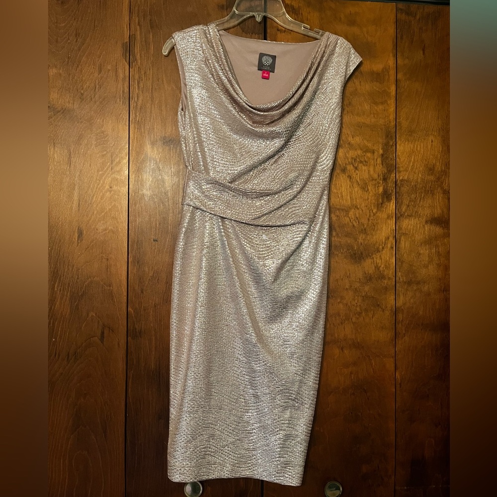 Vince Camuto Shimmering Champagne Dress Size 2